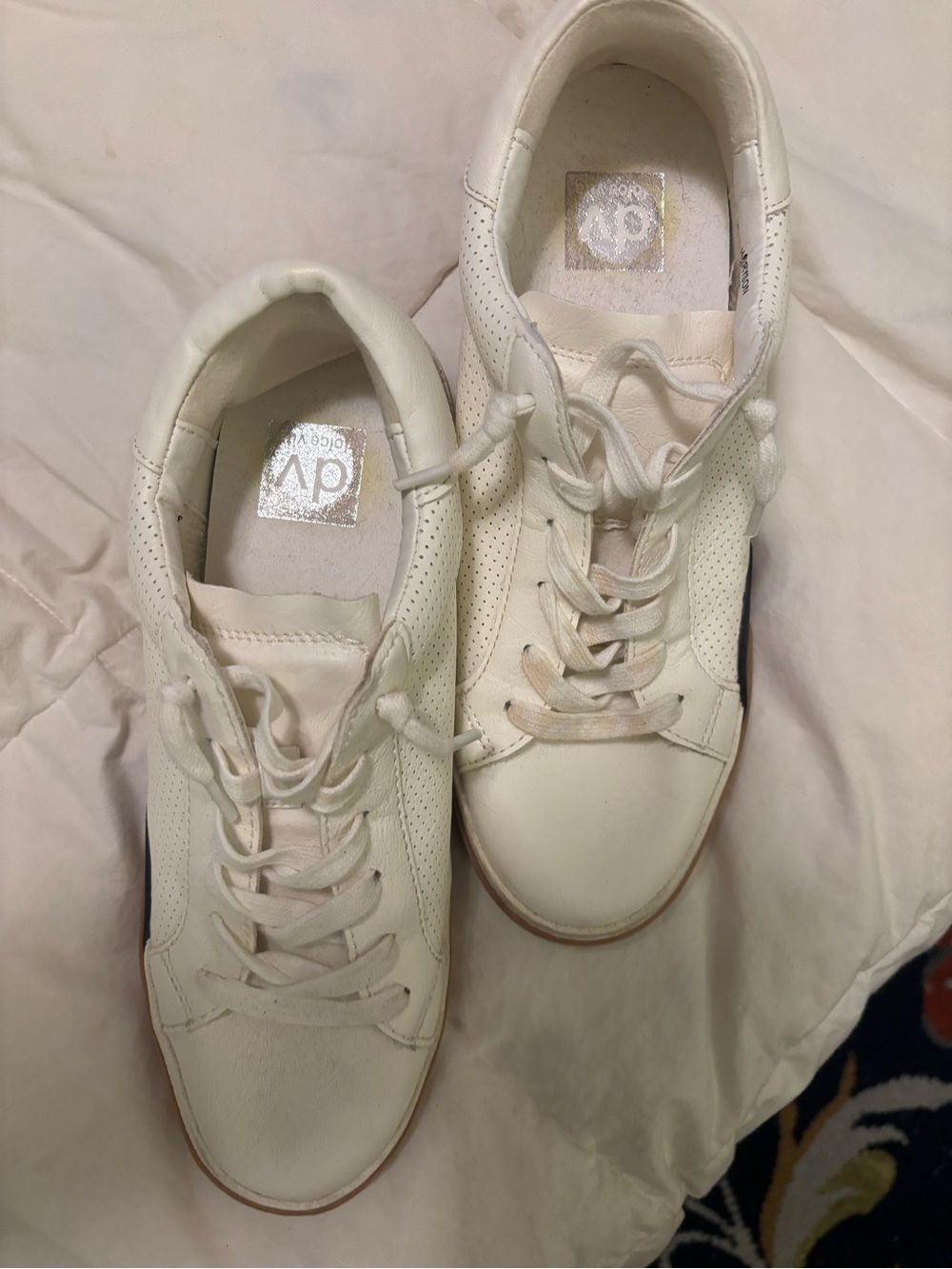 DV by Dolce Vita White Leather Sneakers